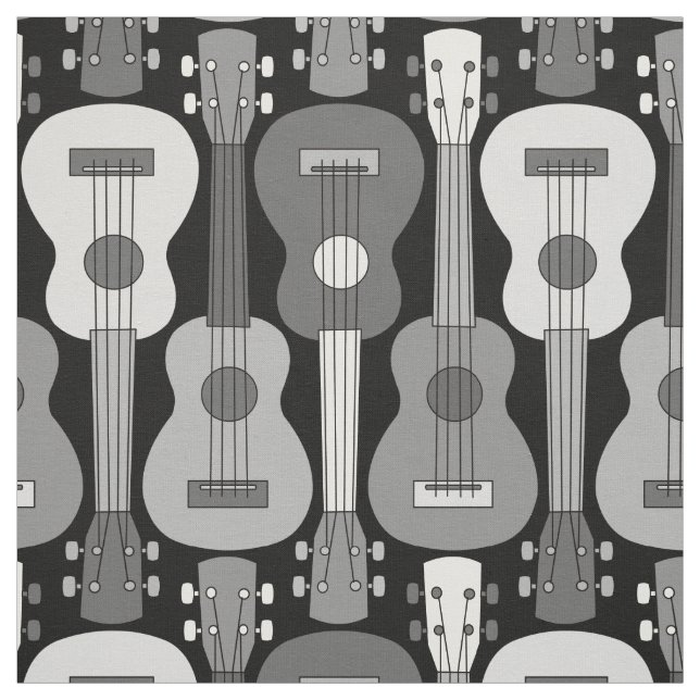 Vertical Ukulele Pattern  Fabric (Swatch)