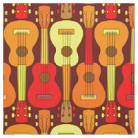 Vertical Ukulele Pattern Fabric 