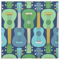 Vertical Ukulele Pattern Fabric 