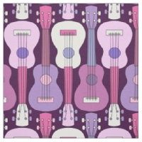 Vertical Ukulele Pattern Fabric 