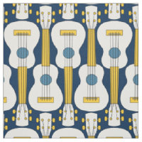 Vertical Ukulele Pattern Fabric 