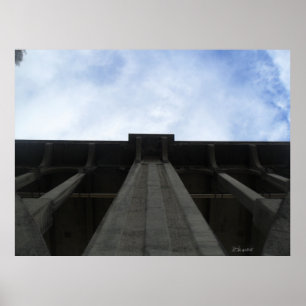 Vertical View of the Colorado Street Bridge Poster