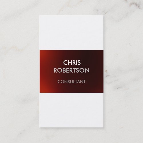 Vertical White Black Red Attractive Business Card