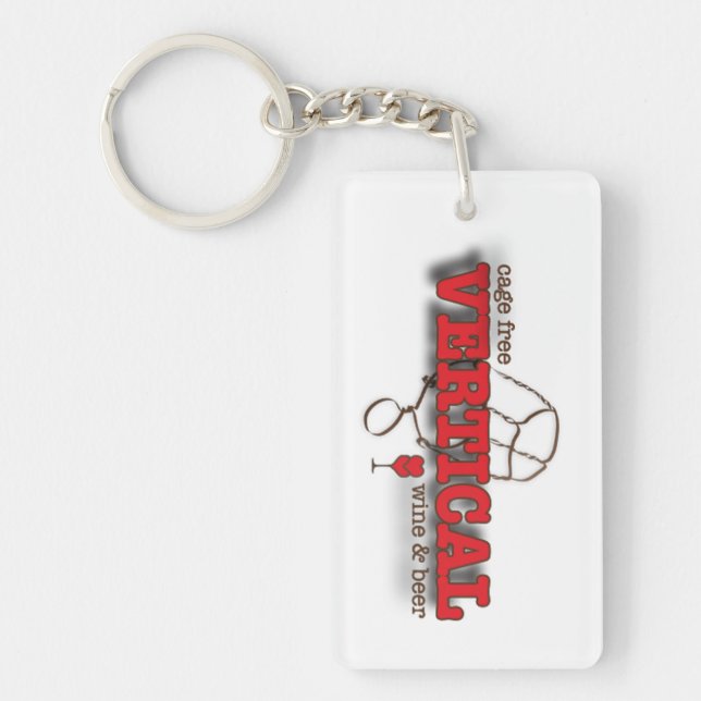 Vertical | wine & beer keychain (Front)