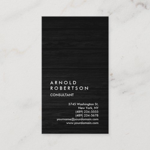 Vertical Wood Effect Consultant Business Card