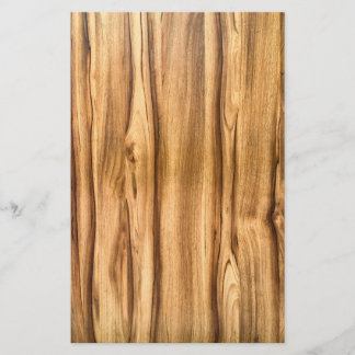 Vertical Wood Grain Pattern Stationery