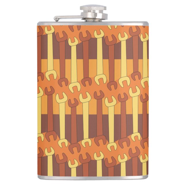 Vertical Wrench Pattern Flask (Front)