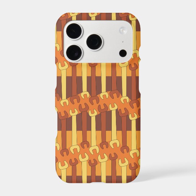 Vertical Wrench Pattern Iphone Case (Back)
