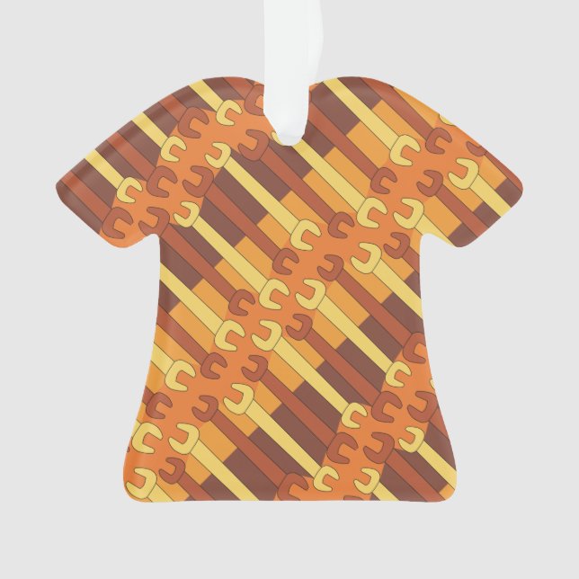 Vertical Wrench Pattern  Ornament (Front)