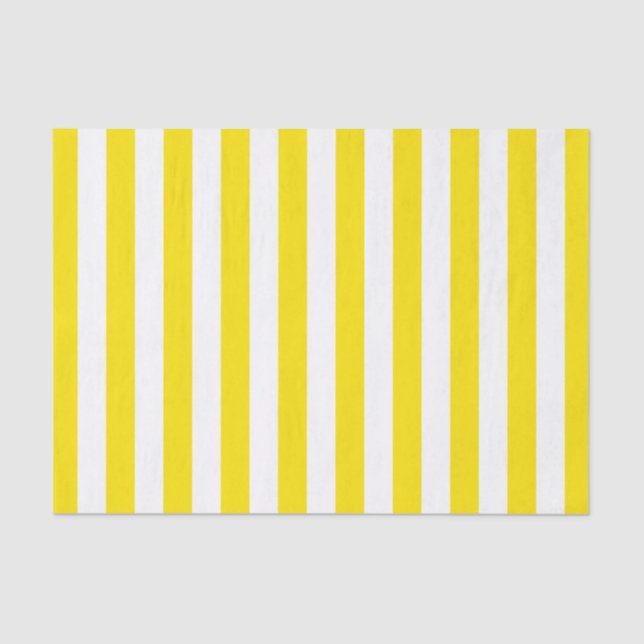 Vertical Yellow Stripes Tissue Paper (Front)