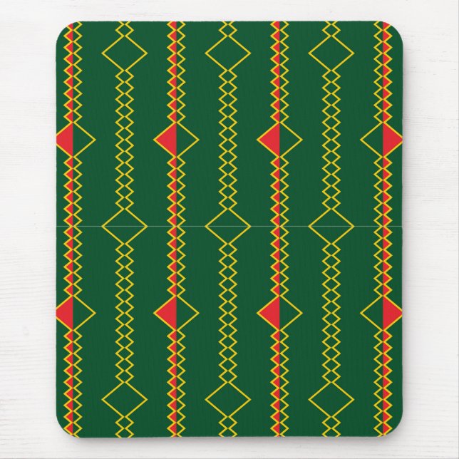 Vertical Zigzag Lines Green Digital Paper-72729 Mouse Pad (Front)