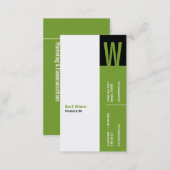 Verticality Monogram Business Card (Front/Back)