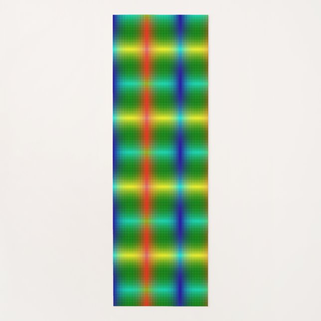 Vertically oriented abstract pattern with vibrant yoga mat (Front)