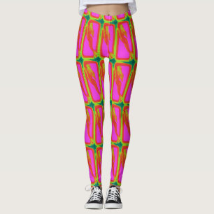 verticle blonde mermaids pink leggings