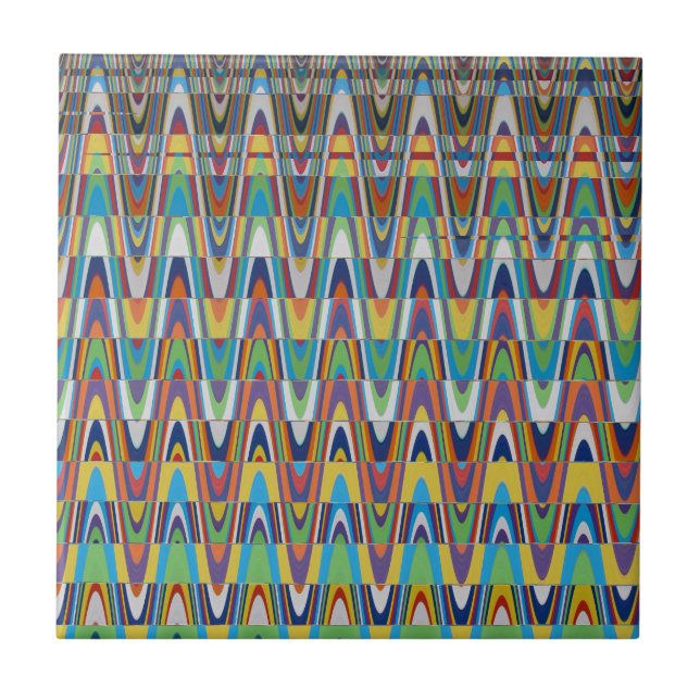 Verticle Carpet Abstract 10, 2018 | SVP Images Ceramic Tile (Front)