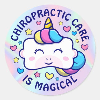 Verticorn™ Chiropractic Care Is Magical Kids Classic Round Sticker