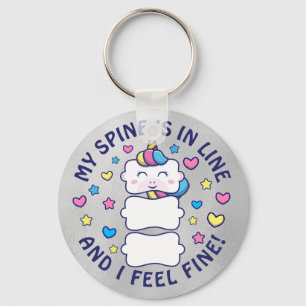 Verticorn™ My Spine Is In Line Chiropractic Keychain