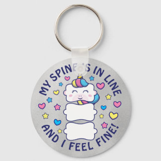 Verticorn™ My Spine Is In Line Chiropractic Keychain