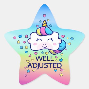 Verticorn™ Well Adjusted Chiropractic Kids  Star Sticker by chiropracticbydesign at Zazzle