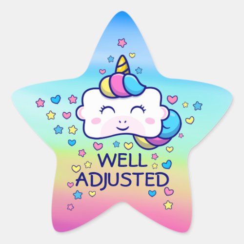Verticorn™ Well Adjusted Chiropractic Kids  Star Sticker
