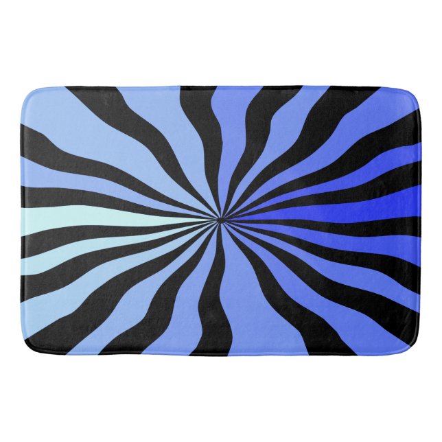 Vertigo A-Go-Go in Black and Blue Bathroom Mat (Front)