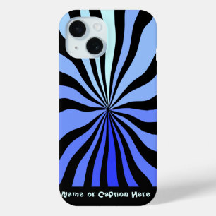 Vertigo - Black and Blue - Personalized iPhone 15 Case