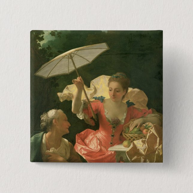 Vertumnus and Pomona Pinback Button (Front)