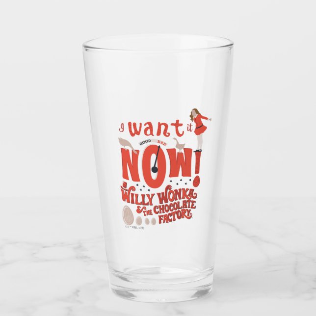 Veruca Salt - I Want It Now! Glass (Front)
