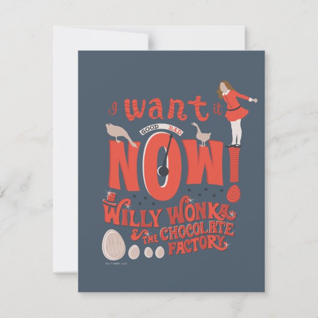 Veruca Salt - I Want It Now! Note Card (Front)