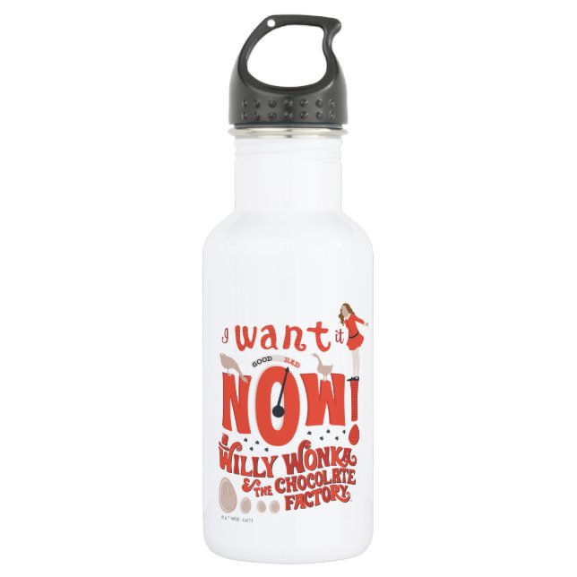 Veruca Salt - I Want It Now! Stainless Steel Water Bottle (Front)