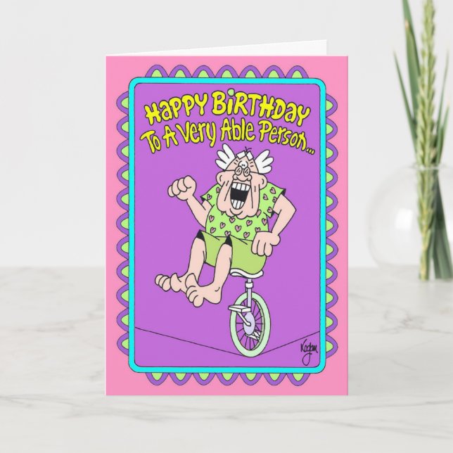 VERY ABLE Birthday Card (Front)