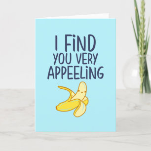 Very Appeeling Banana Pun Funny Valentine's Day Holiday Card
