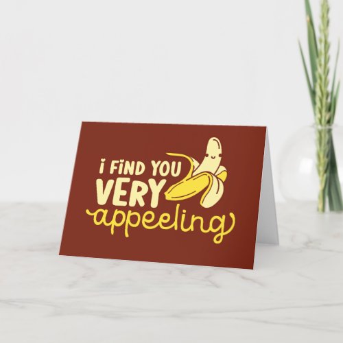 Very Appeeling Cute Banana Funny Valentines Day Holiday Card