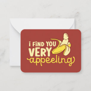 Very Appeeling Funny Banana Cute Valentine's Day Note Card