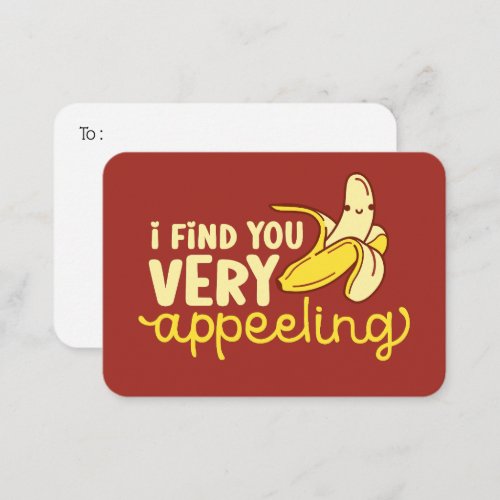 Very Appeeling Funny Banana Cute Valentines Day Note Card