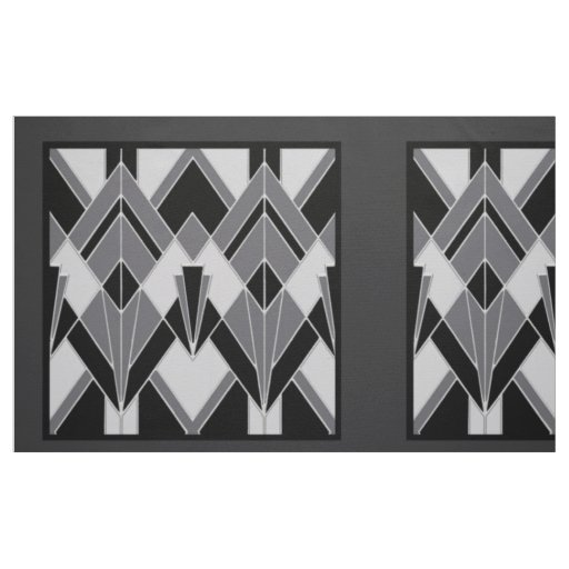 Very Art Deco Fabric Panels - Black/Gray