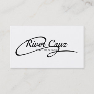 Very Basic Black Text on White Business Card