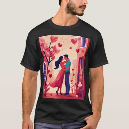 Very Basic Dark T_Shirt love story and T_shirt 
