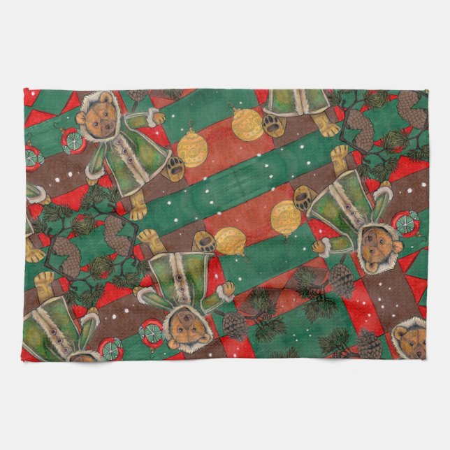 Very Beary Christmas Teddy Towel (Horizontal)