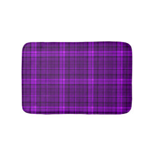 Very beautiful bright checkered pattern of purple bath mat