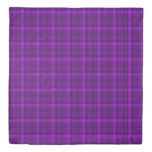 Very beautiful bright checkered pattern of purple duvet cover