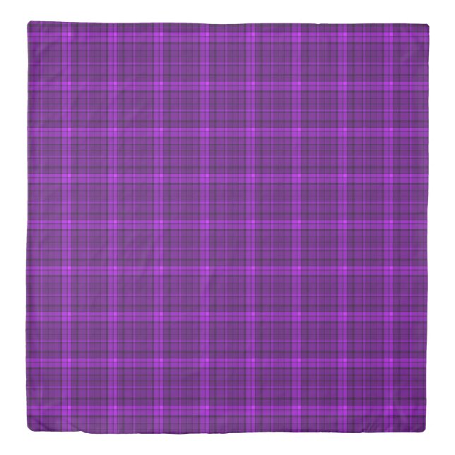 Very beautiful bright checkered pattern of purple  duvet cover (Front)