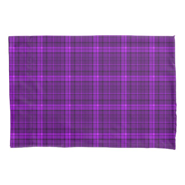 Very beautiful bright checkered pattern of purple  pillow case (Front)