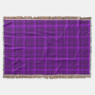 Very beautiful bright checkered pattern of purple  throw blanket