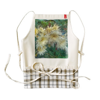 Very beautiful small yellow flowers zazzle HEART apron