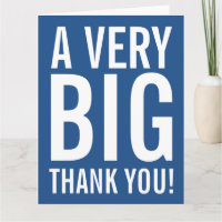 Very big oversized Thank You greeting cards