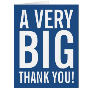 Very big oversized Thank You greeting cards