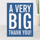 Very big oversized Thank You greeting cards
