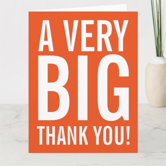 Very big oversized Thank You greeting cards | Zazzle.com