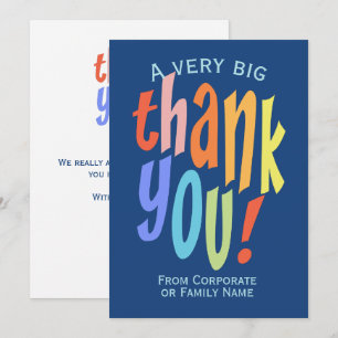 Very Big Thank You Appreciation Card